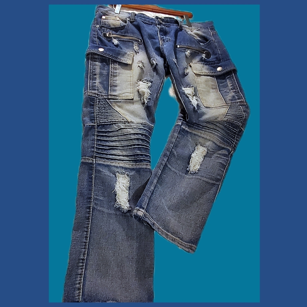 Stylish Distressed Blue Jeans By Trillnation